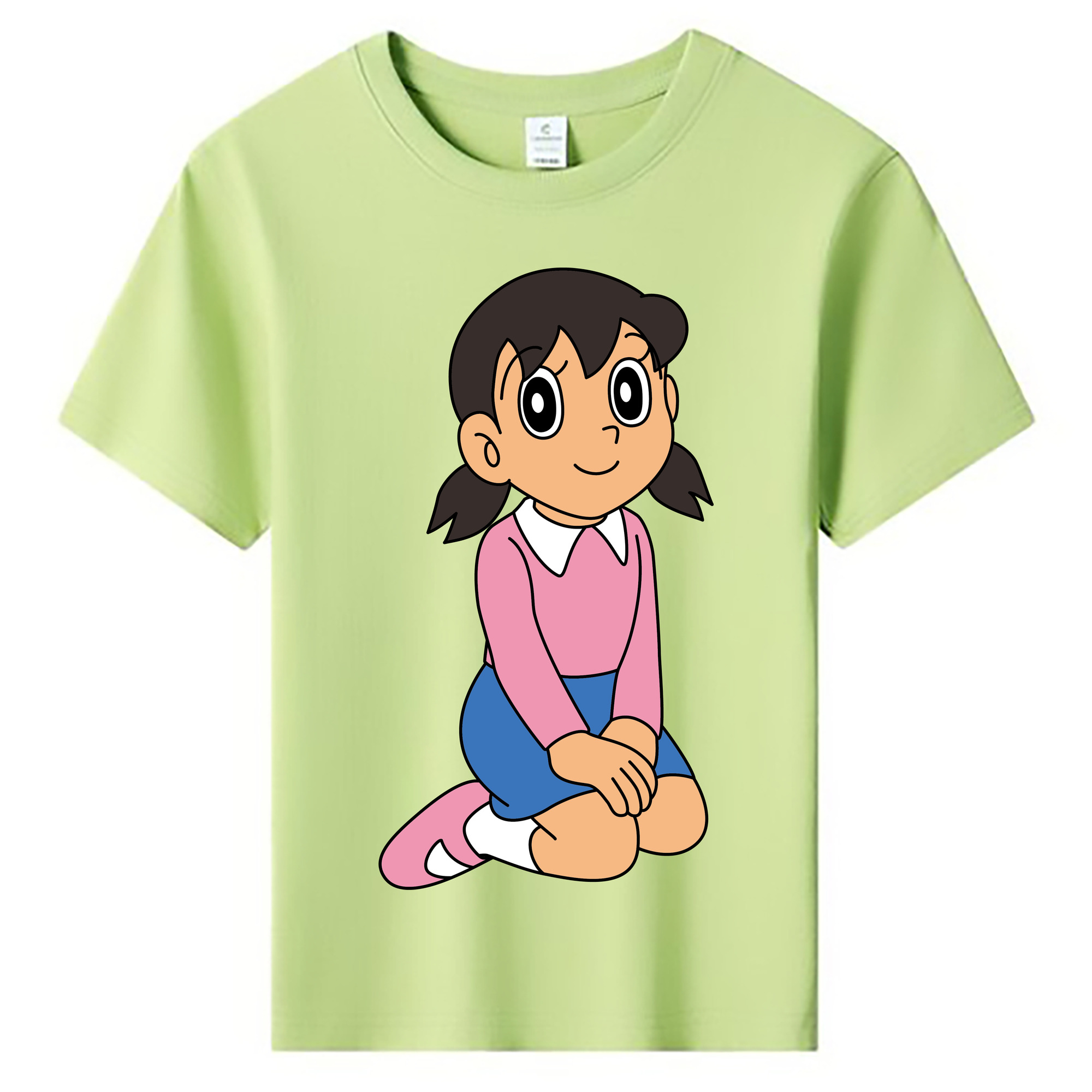 （画像用） ドラえもん みなもと しずか Doraemon Shizuka Minamoto 綿100％キッズTシャツ（フロントプリント）